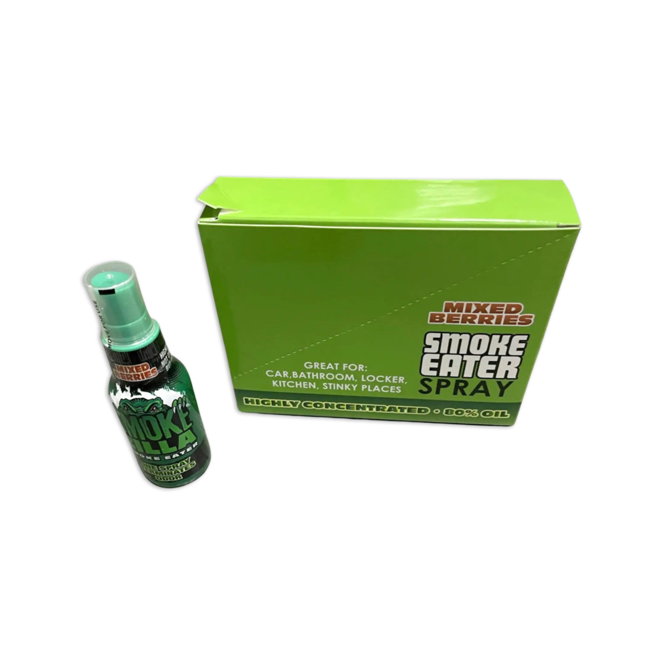 Air Freshener Smoke Eater Spray Mixed Berry - 4 Pieces Per Retail Ready Display 41304 SMOKEZILLA