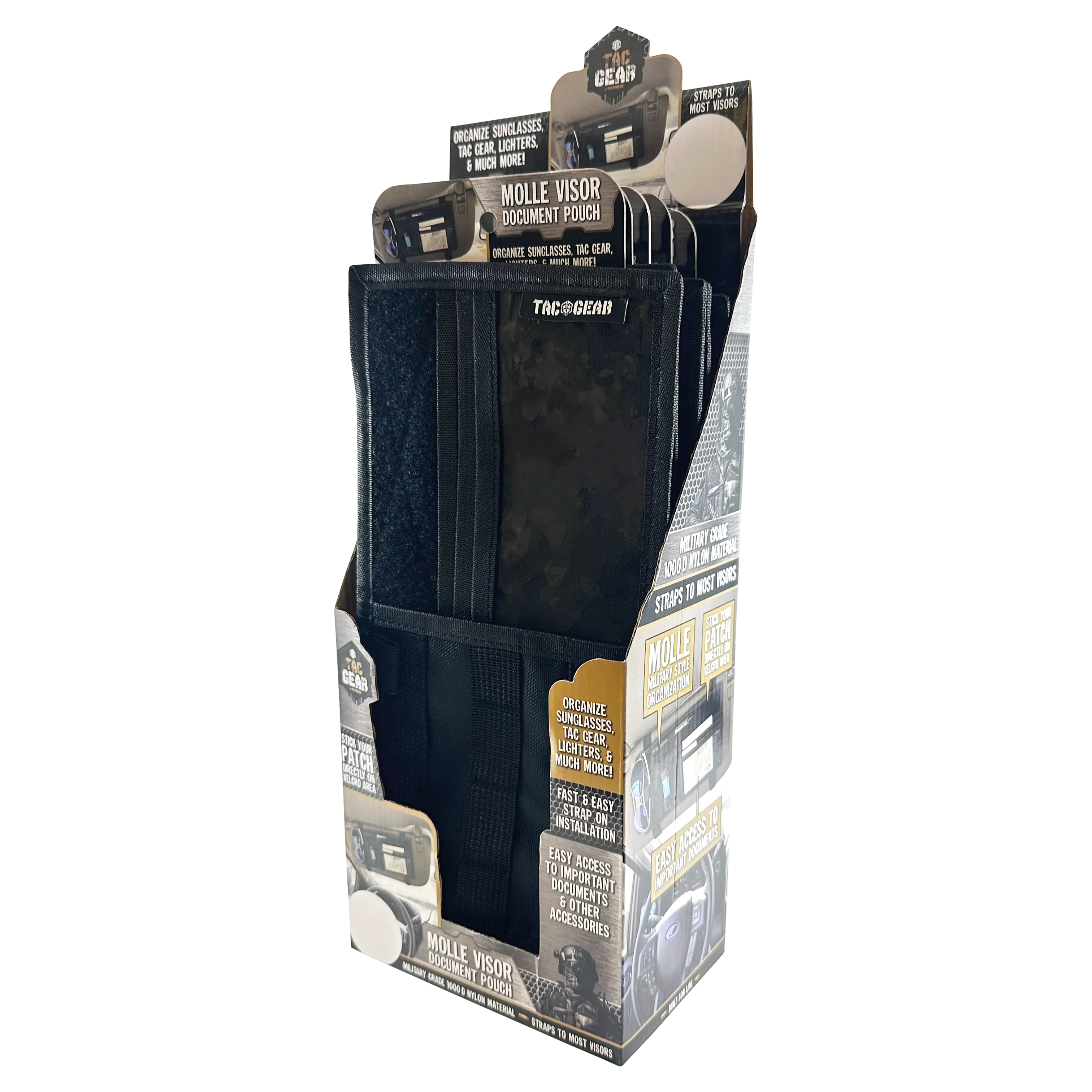 MOLLE Nylon Visor Velcro Pouch Organizer - 6 Pieces Per Retail Ready Display 23711 TAC GEAR