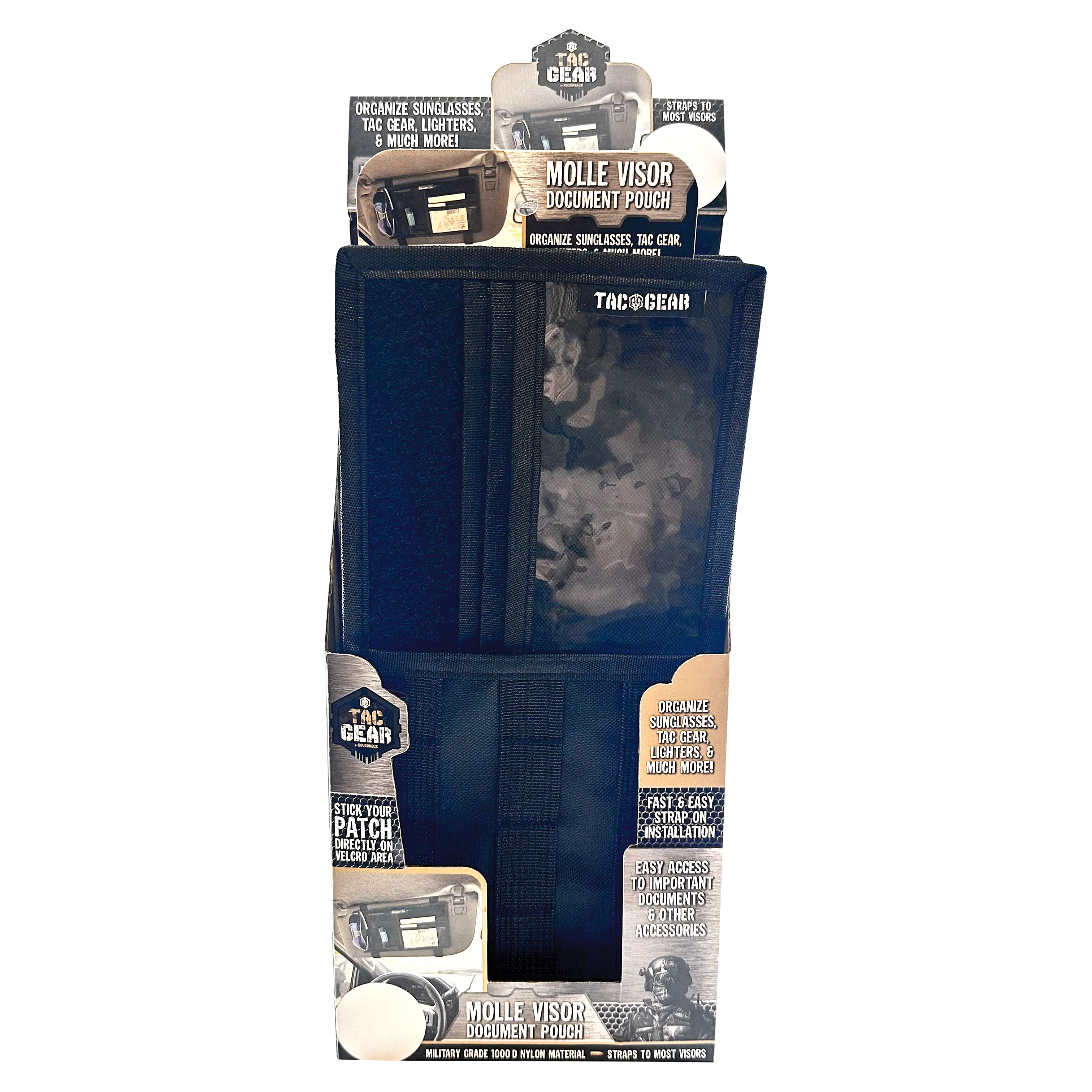 MOLLE Nylon Visor Velcro Pouch Organizer - 6 Pieces Per Retail Ready Display 23711 TAC GEAR