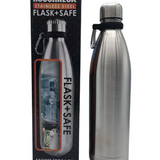 18 oz Stainless-Steel Flask and Safe - 6 Pieces Per Retail Ready Display 22931