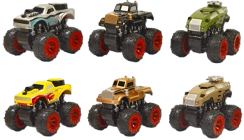 ITEM NUMBER 020475 MONSTER TRUCK ROAD WARRIOR TOY CAR 8 PIECES PER DISPLAY