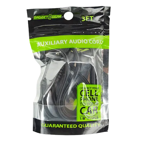 Auxiliary Cable with 1/8" Input 3FT - 6 Pieces Per Pack 20510 GADGET GEAR