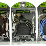 Charging Cable Elite Indestructible USB to Micro USB 3FT - 3 Pieces Per Pack 21157