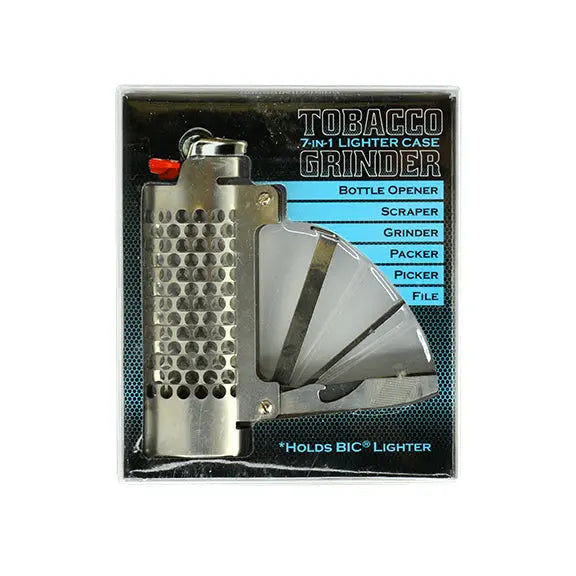 Metal Grinder Lighter Case with Tools- 6 Pieces Per Retail Ready Display 23076 SMOKEZILLA