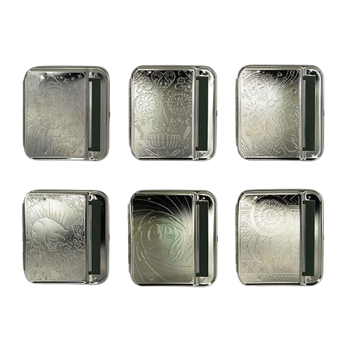 ITEM NUMBER 021502 70MM DEBOSSED SMOKE CASE 6 PIECES PER DISPLAY