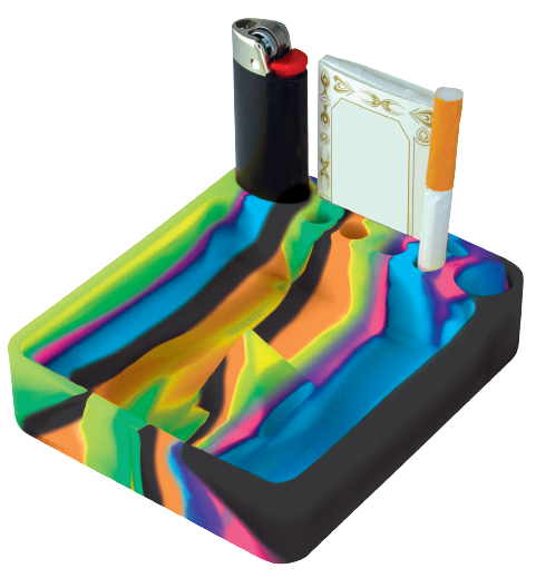 ITEM NUMBER 021757 SILICONE PYRAMID ASHTRAY 8 PIECES PER DISPLAY