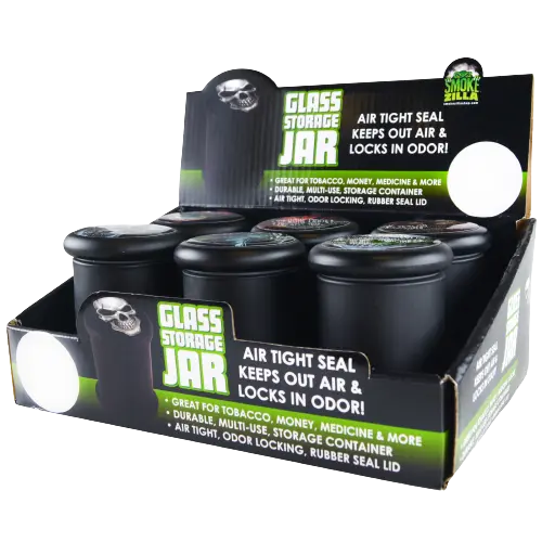 Smell Proof Glass Storage Container - 6 Pieces Per Retail Ready Display 21761 SMOKEZILLA