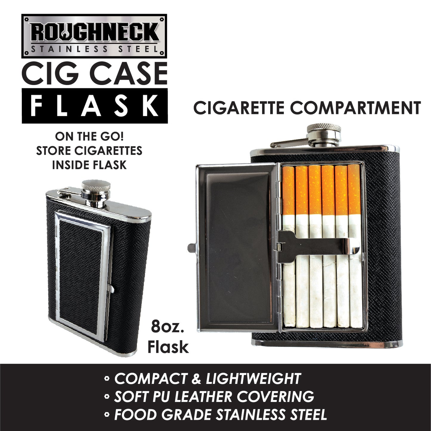 ITEM NUMBER 021768 FLASK CIGARETTE CASE 6 PIECES PER DISPLAY
