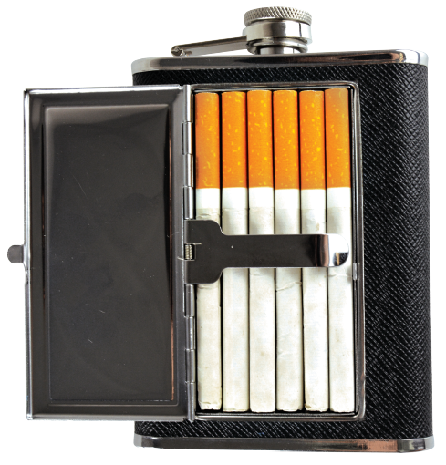 ITEM NUMBER 021768 FLASK CIGARETTE CASE 6 PIECES PER DISPLAY
