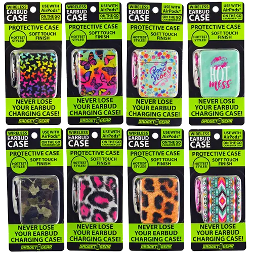 Earbud Case with Carabiner Clip - 9 Pieces Per Retail Ready Display 21785 GADGET GEAR