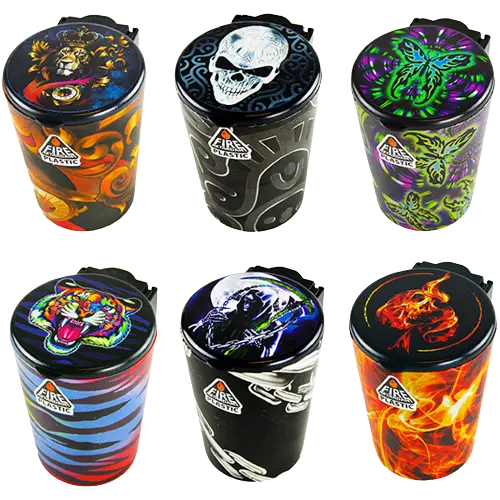 Full Print Butt Bucket Ashtray with LED Light - 6 Per Retail Ready Display SMOKEZILLA