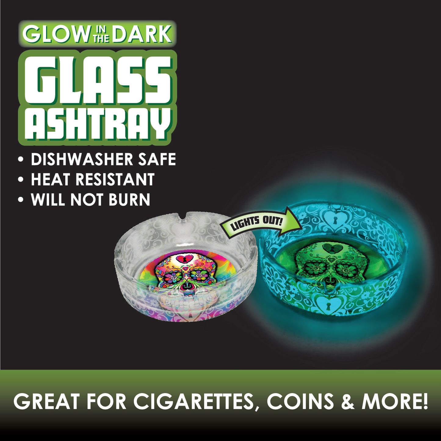 ITEM NUMBER 021812 GID ASHTRAY MIX B 6 PIECES PER DISPLAY