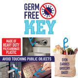 Plastic Germ Free Key Ring 24 Pieces Per Retail Ready Display 21875
