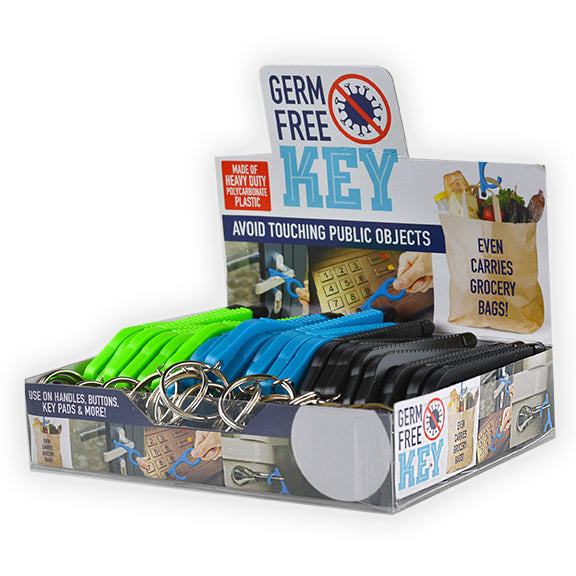 ITEM NUMBER 021875 PLASTIC GERM FREE KEY RING 24 PIECES PER DISPLAY