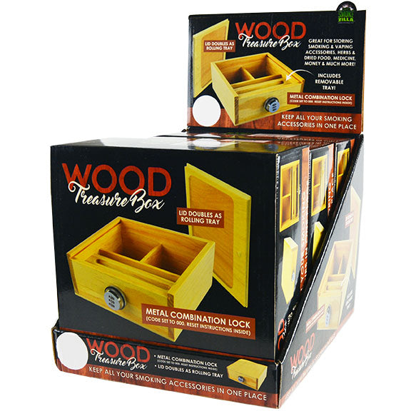 ITEM NUMBER 021910 LG WOOD TREASURE BOX 3 PIECES PER DISPLAY