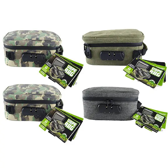 Smell Proof Canvas Lock Bag with Tool Organizer - 4 Pieces Per Retail Ready Display 21912 SMOKEZILLA