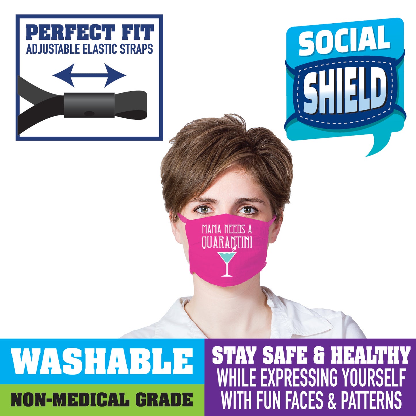 ITEM NUMBER 021922 ADULT SAYINGS FACE COVER 24 PIECES PER DISPLAY