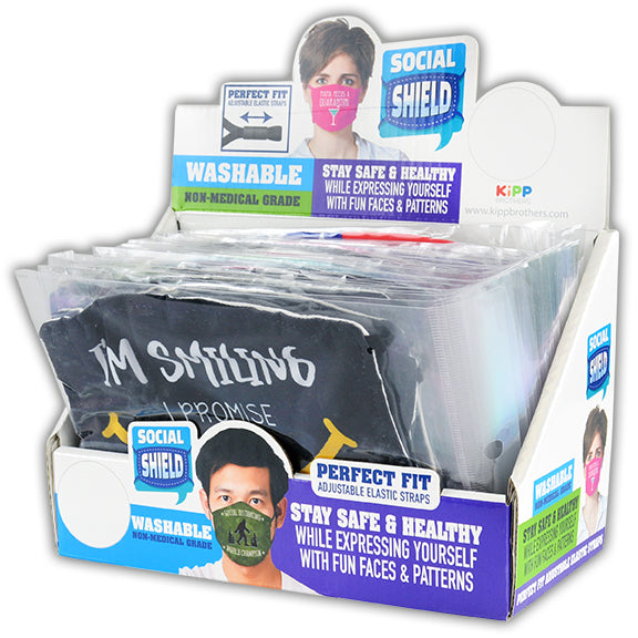 ITEM NUMBER 021922 ADULT SAYINGS FACE COVER 24 PIECES PER DISPLAY