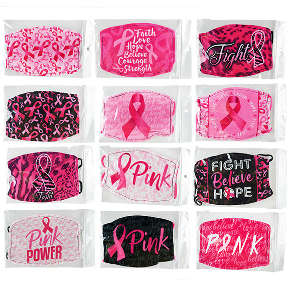 ITEM NUMBER 021933 PINK PRINTED FACE COVER 24 PIECES PER DISPLAY