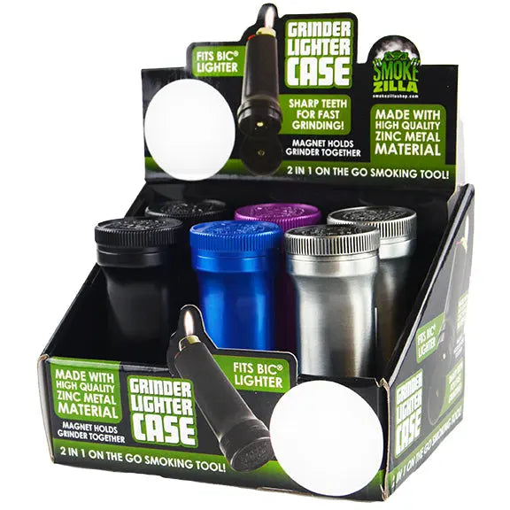 Metal Grinder Lighter Case - 6 Pieces Per Retail Ready Display 21943 SMOKEZILLA
