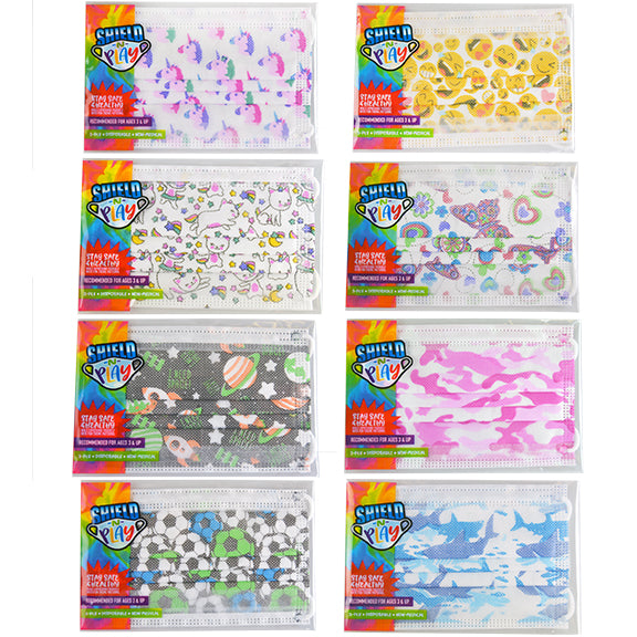 ITEM NUMBER 021977 KIDS PRINTED FACE COVER 24 PIECES PER DISPLAY
