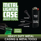 Metal Lighter Case with Tools - 6 Pieces Per Retail Ready Display 22030