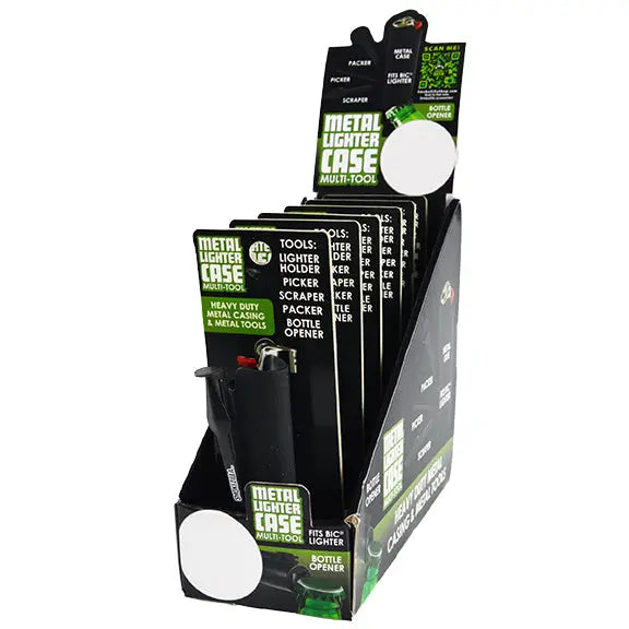 Metal Lighter Case with Tools - 6 Pieces Per Retail Ready Display 22030 SMOKEZILLA