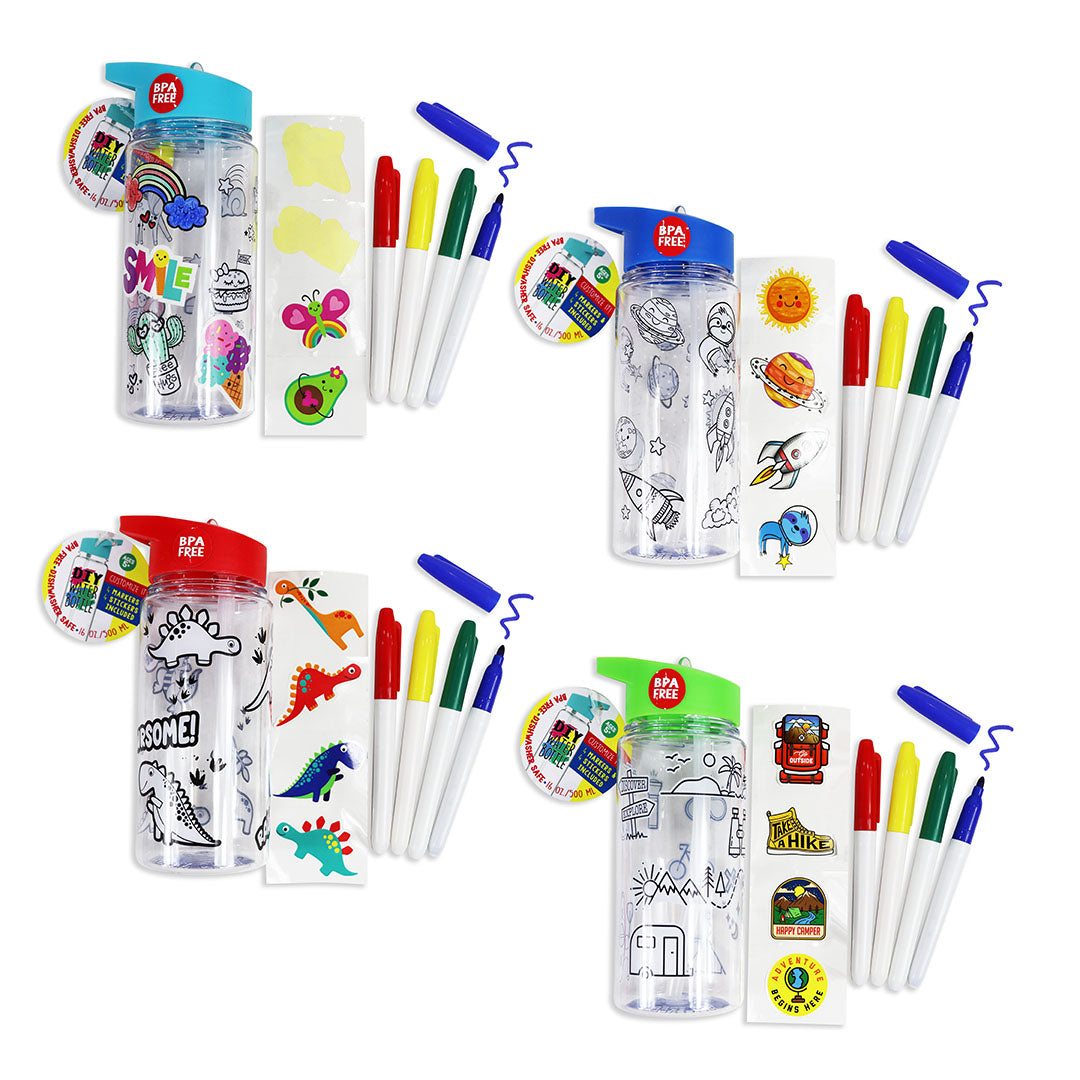 ITEM NUMBER 022044 DIY WATER BOTTLE KIT 12 PIECES PER DISPLAY