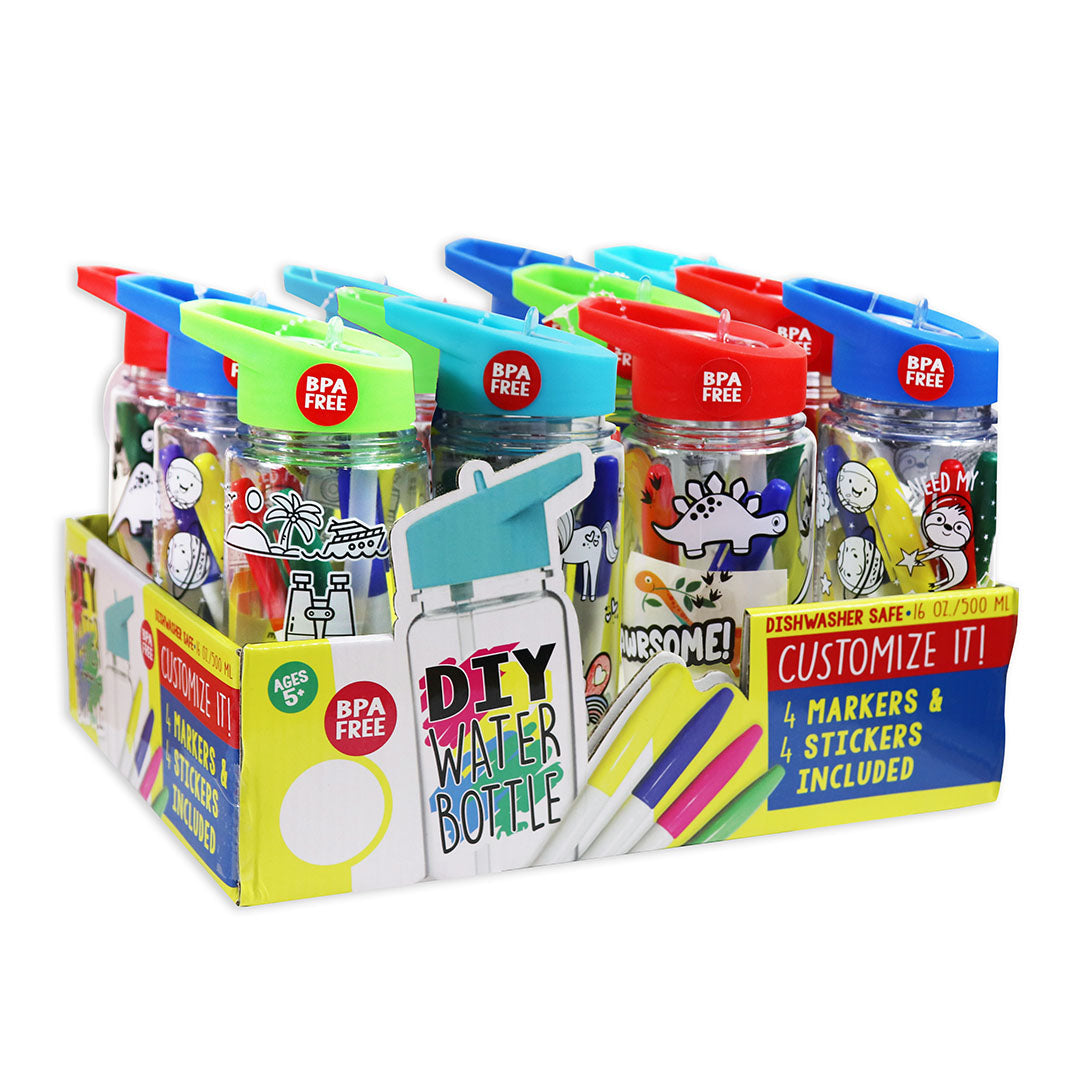 ITEM NUMBER 022044 DIY WATER BOTTLE KIT 12 PIECES PER DISPLAY
