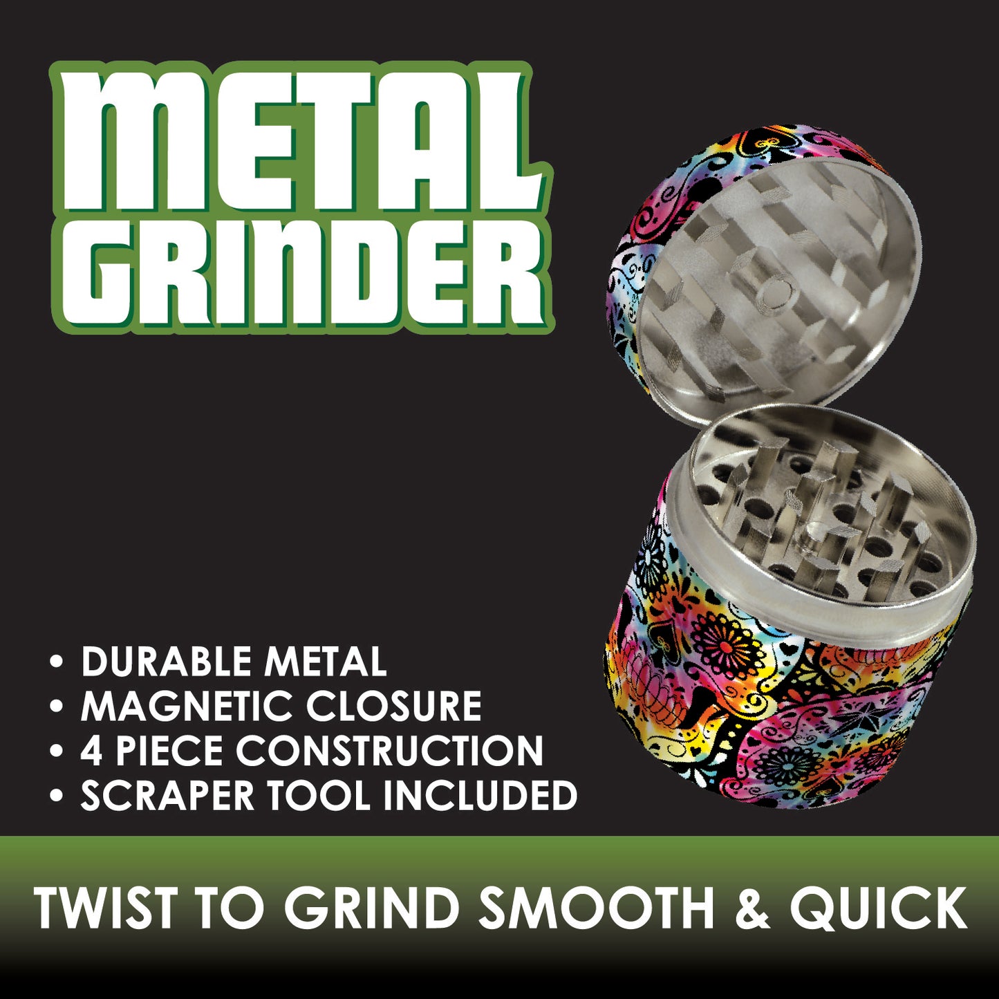 ITEM NUMBER 022060 FULL PRINT GRINDER C 6 PIECES PER DISPLAY
