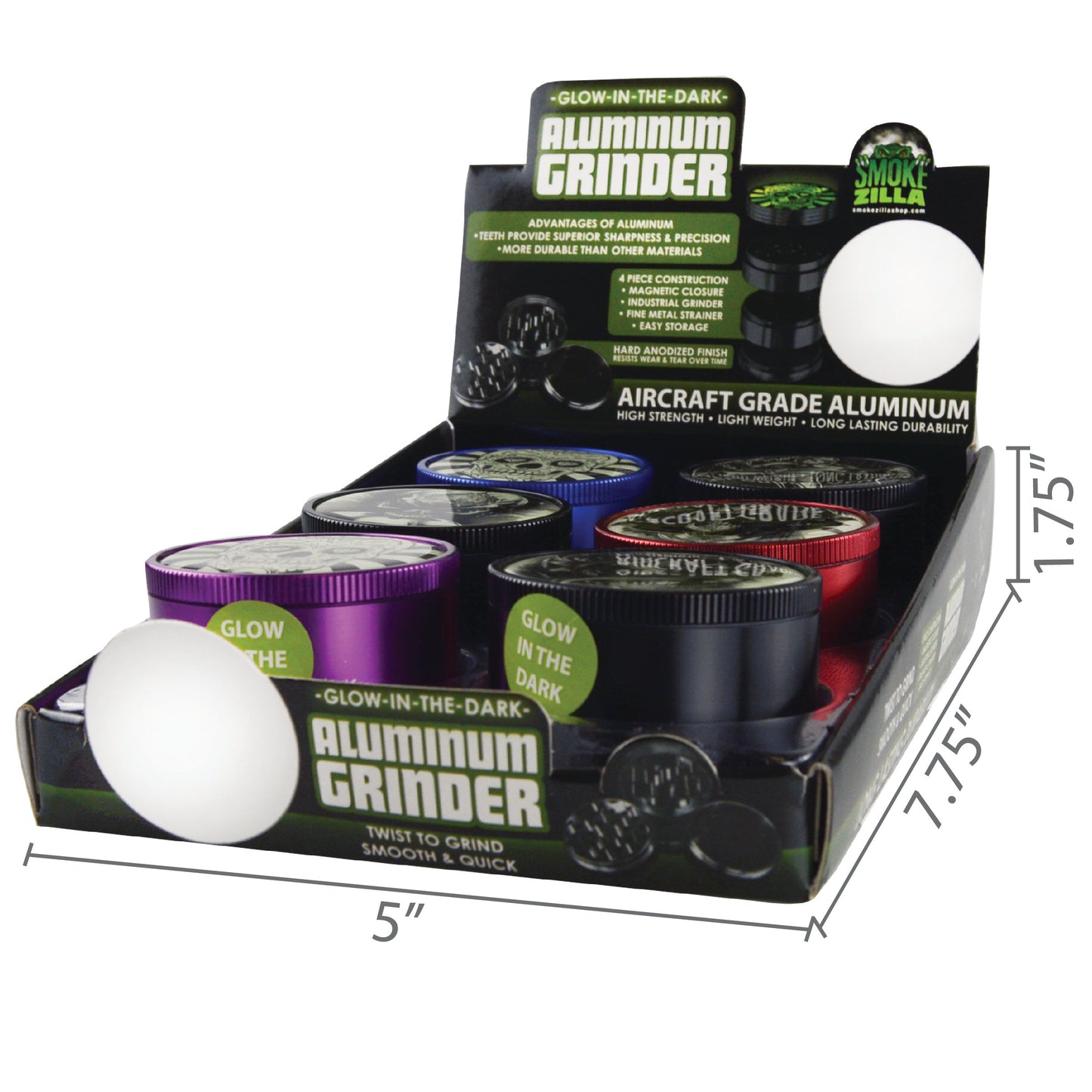 Aluminum Grinder Display Specs