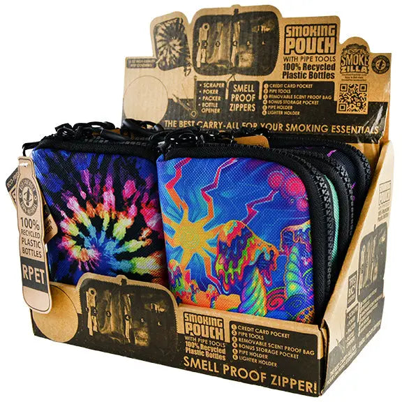 rPET Smoking Bag with Zipper - 6 Pieces Per Retail Ready Display 22088 SMOKEZILLA