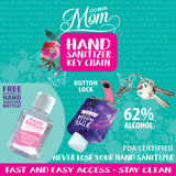 Mother's Day Hand Sanitizer Key Chain- 12 Pieces Per Retail Ready Display 22108