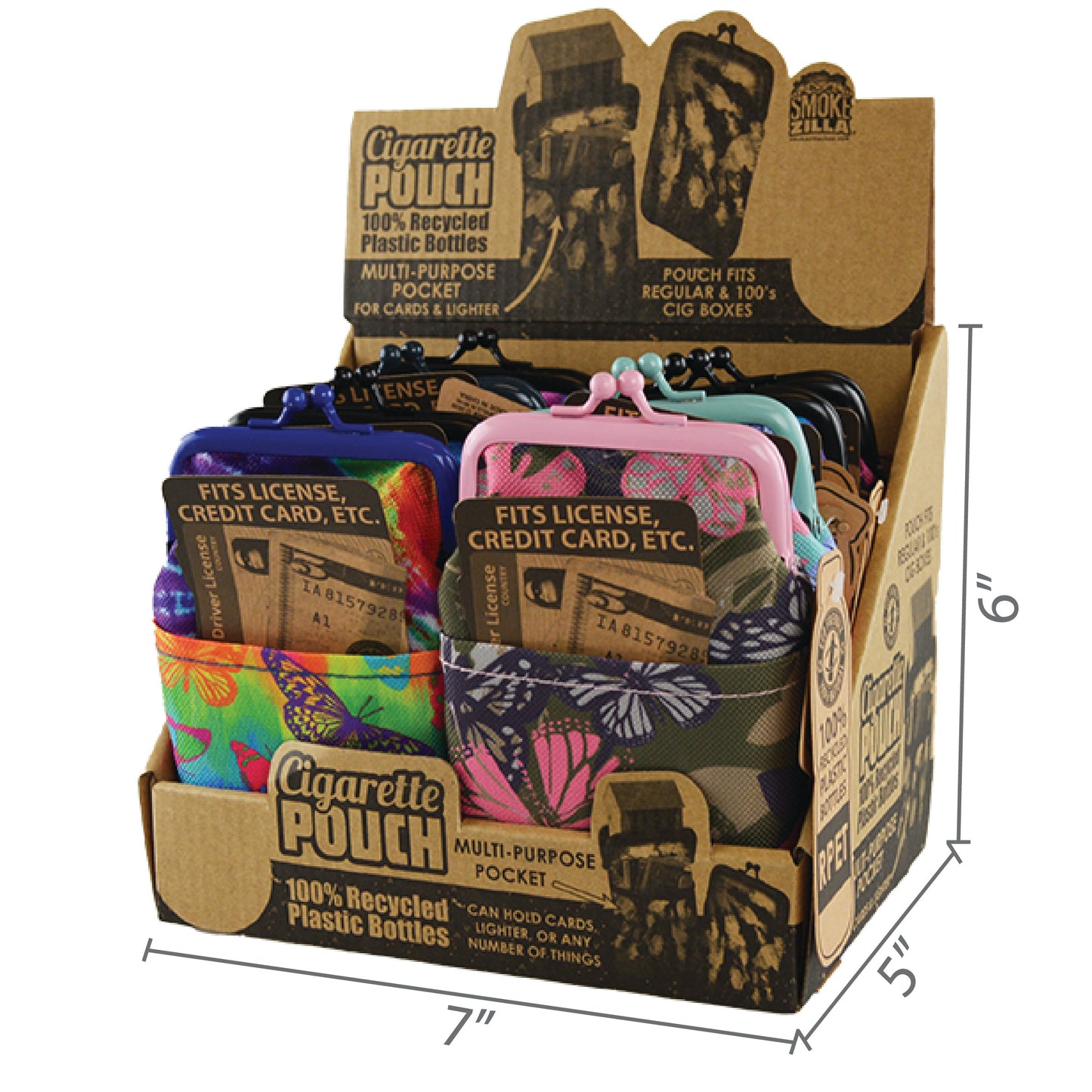 ITEM NUMBER 022116 RPET CIG CASE MIX B 8 PIECES PER DISPLAY