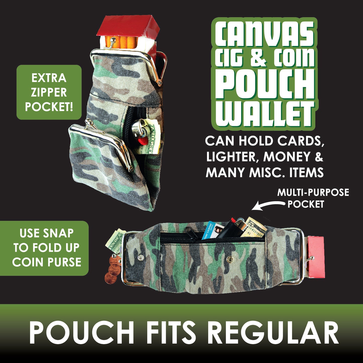 ITEM NUMBER 022117 CANVAS CIG CASE 6 PIECES PER DISPLAY