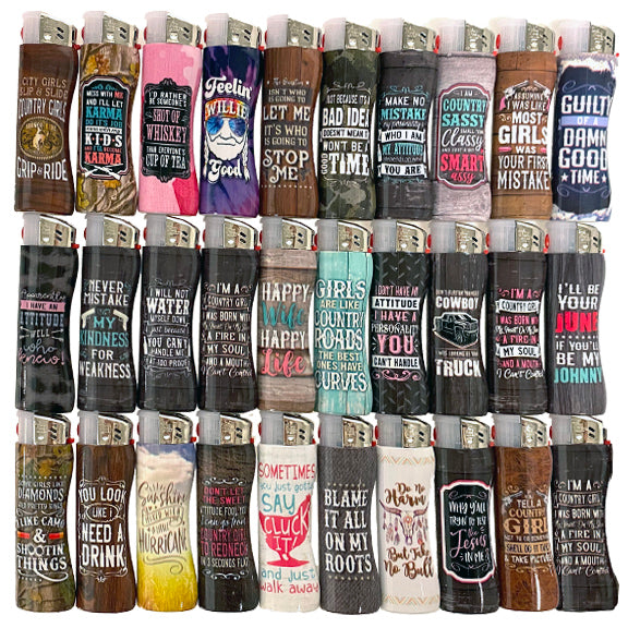 ITEM NUMBER 022184 COUNTRY GIRL LIGHT UP LIGHTER 30 PIECES PER DISPLAY