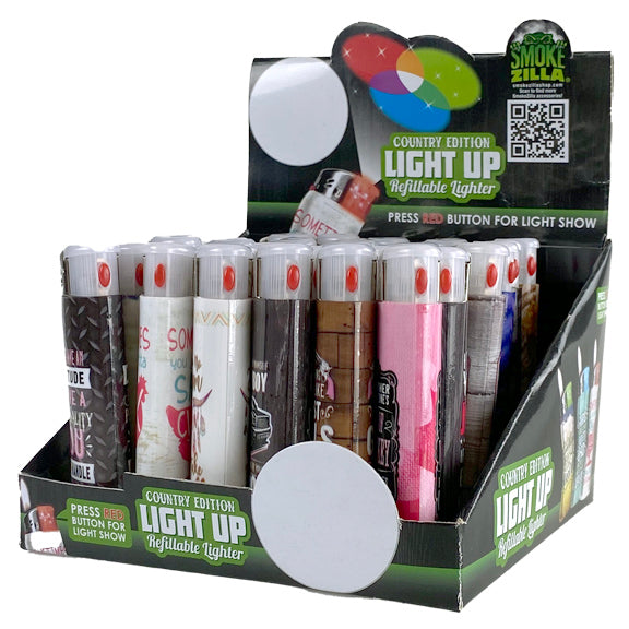 ITEM NUMBER 022184 COUNTRY GIRL LIGHT UP LIGHTER 30 PIECES PER DISPLAY