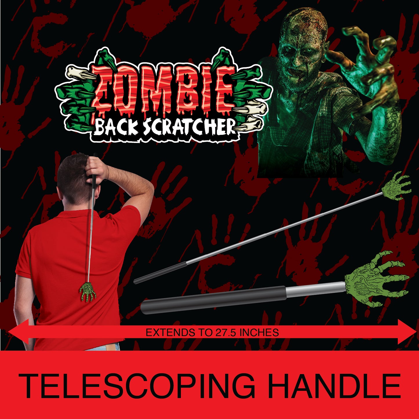 ITEM NUMBER 022188 ZOMBIE BACK SCRATCHER 12 PIECES PER DISPLAY