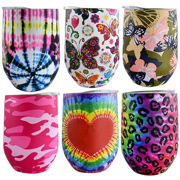 12 oz Insulated Stainless-Steel Wine Cup - 6 Pieces Per Retail Ready Display 22265 ROUGHNECK