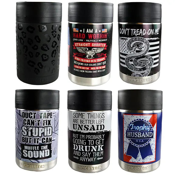 Metal Insulated 12 Oz Can Cooler - 6 Pieces Per Retail Ready Display 22269 ROUGHNECK