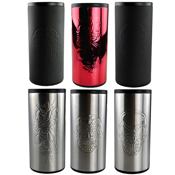 ITEM NUMBER 022270 METAL SLIM CAN COOLER 6 PIECES PER DISPLAY