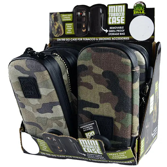 Smell Proof Small Tobacco Bag with Zipper - 6 Pieces Per Retail Ready Display 22279 SMOKEZILLA