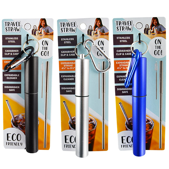 ITEM NUMBER 022285 STAINLESS STRAW 12 PIECES PER DISPLAY