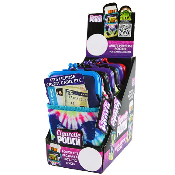 Neoprene Cigarette Pouch - 6 Pieces Per Retail Ready Display 22335 SMOKEZILLA