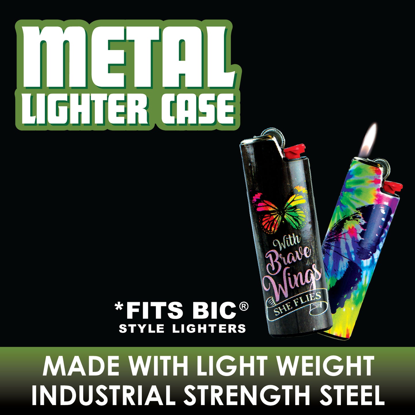 ITEM NUMBER 022337 BUTTERFLY LIGHTER CASE 12 PIECES PER DISPLAY