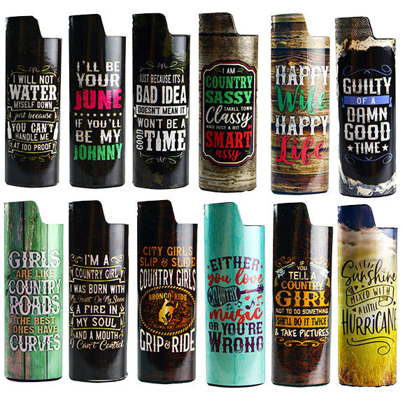 ITEM NUMBER 022344 COUNTRY THANG LIGHTER CASE 12 PIECES PER DISPLAY