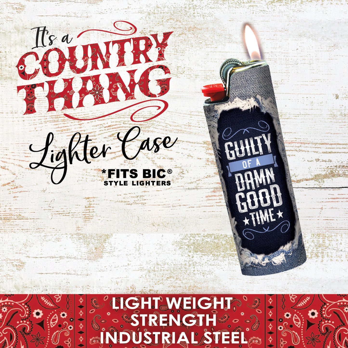 ITEM NUMBER 022344 COUNTRY THANG LIGHTER CASE 12 PIECES PER DISPLAY