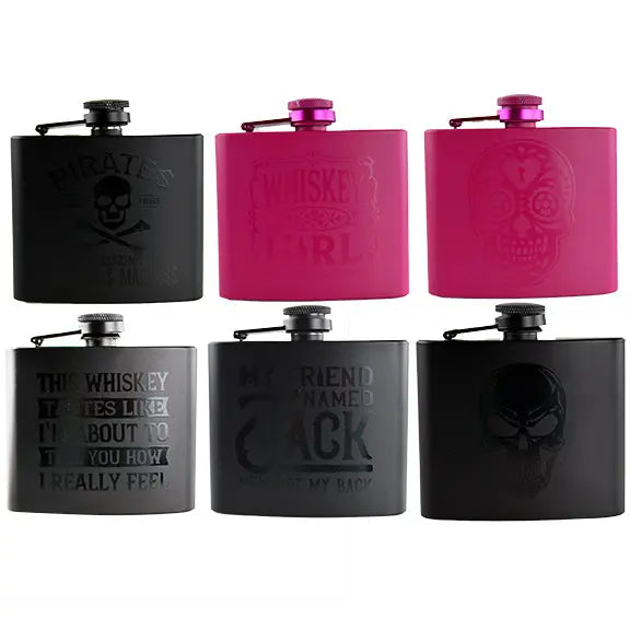 5 oz Stainless-Steel Flask - 6 Per Retail Ready Display 22425 ROUGHNECK