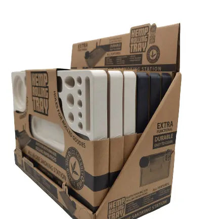 Hemp Made Extra Large Smoking Station Roll Tray - 6 Per Retail Ready Display 22427 SMOKEZILLA