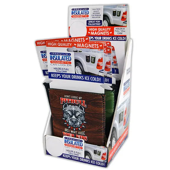 Neoprene Magnetic Can and Bottle Cooler - 6 Pieces Per Retail Ready Display 22429 POLAR GEAR
